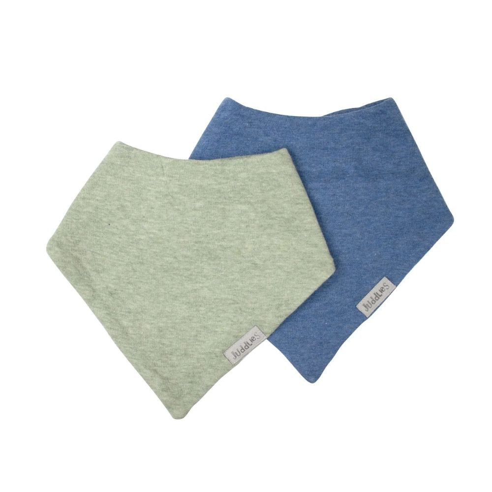 Breathe EZE 2 piece Bandana Bib - Olive & Denim Fleck