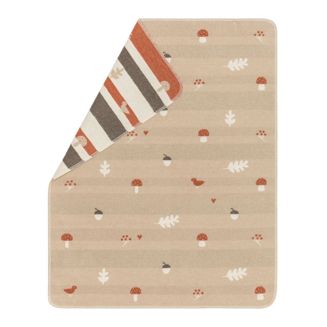 Fussenegger JUWEL baby blanket "forest friends”- Ecru, 90x70cm