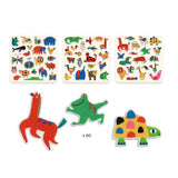 Djeco 60 Felt Stickers Animals Everywhere!