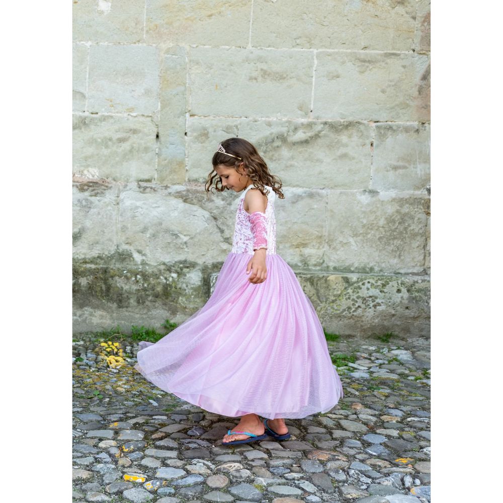 Velvety Soft Sleeping Sweetheart Princess Gown with Arm Warmers, Size 3-4