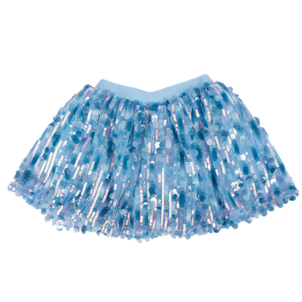 Superstar Sequins Skirt, Blue, Size 4-6