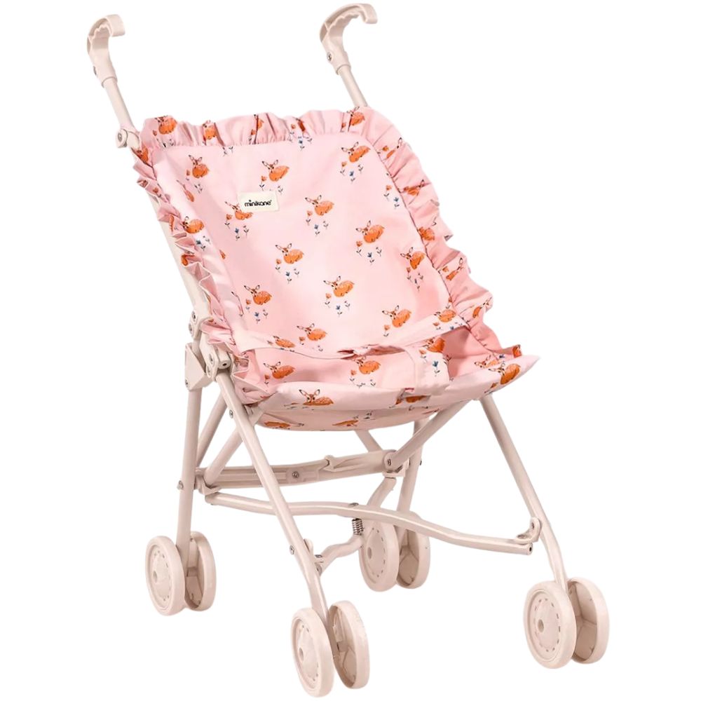 Minikane Baby Sweet Deer Ruffled Doll Stroller on Nude Pink Frame