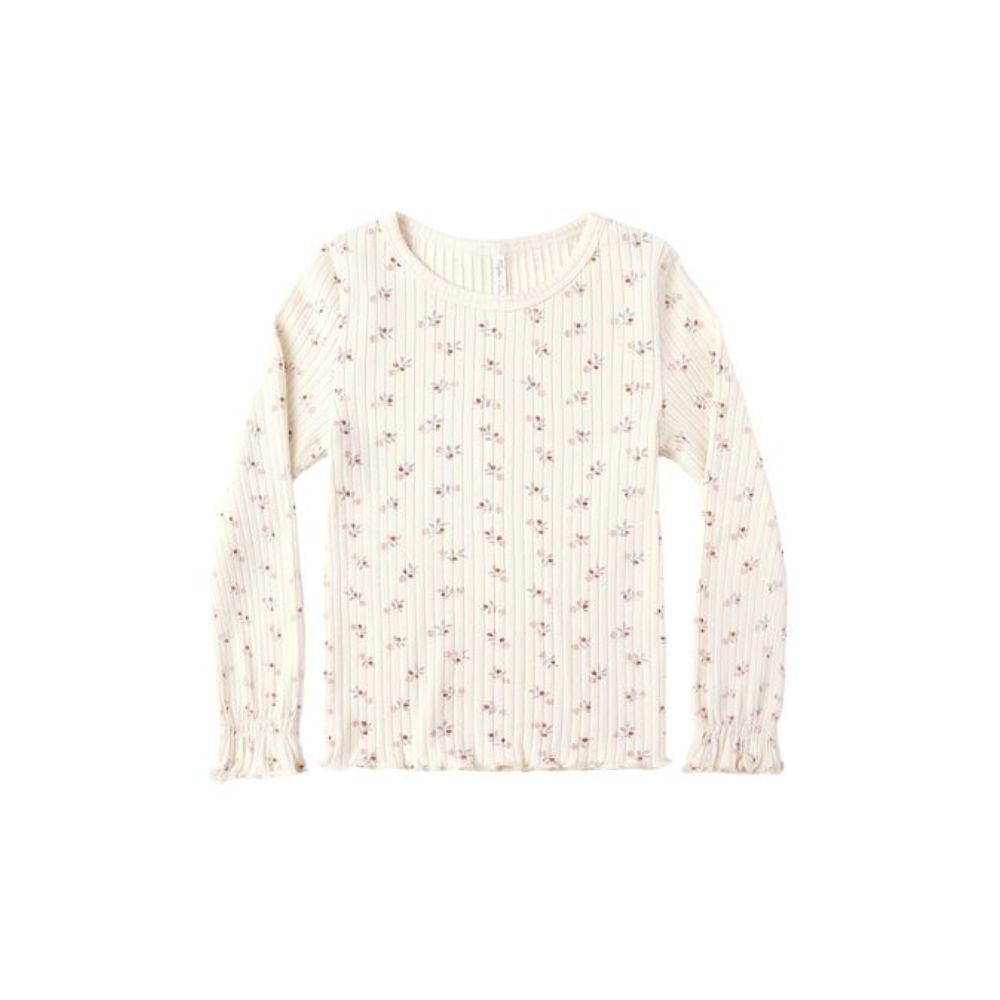 Rylee + Cru Ribbed LS Top Ditsy