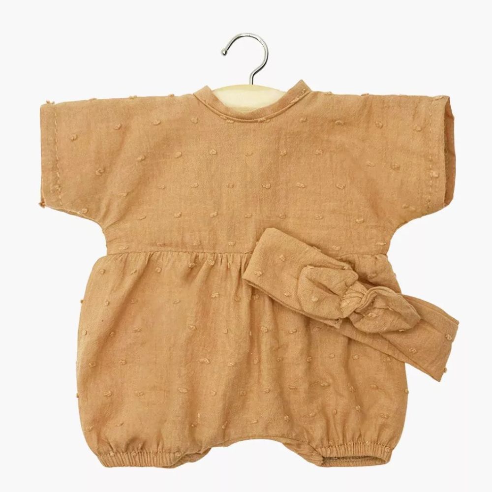 Minikane Clothing for Cuties 36cm- Brown Sugar Noa Romper and Dotted Headband