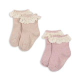 Konges Sløjd 2 Pack Glitter Frill Socks