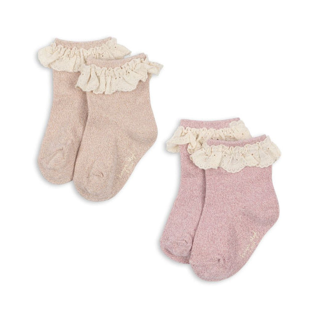 Konges Sløjd 2 Pack Glitter Frill Socks