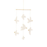Muskhane Birdy Hanging Felted Mobile Natural
