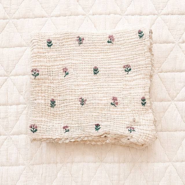 New Grain Layered Gauze Blanket - Dahlia