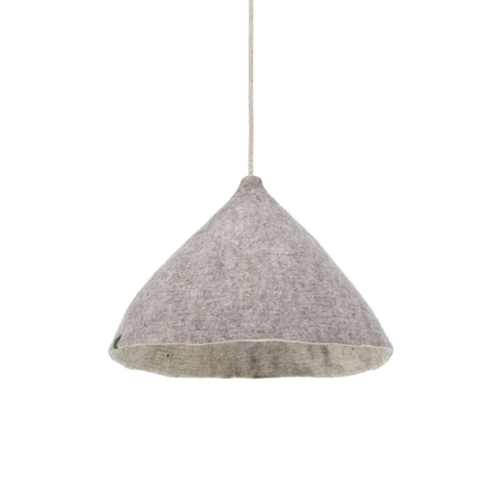 Muskhane Reversible Tipi W Lampshade - Light Stone / Natural 43cm X 30cm