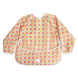 Mushie Long Sleeve Bib - Happy Flowers Check