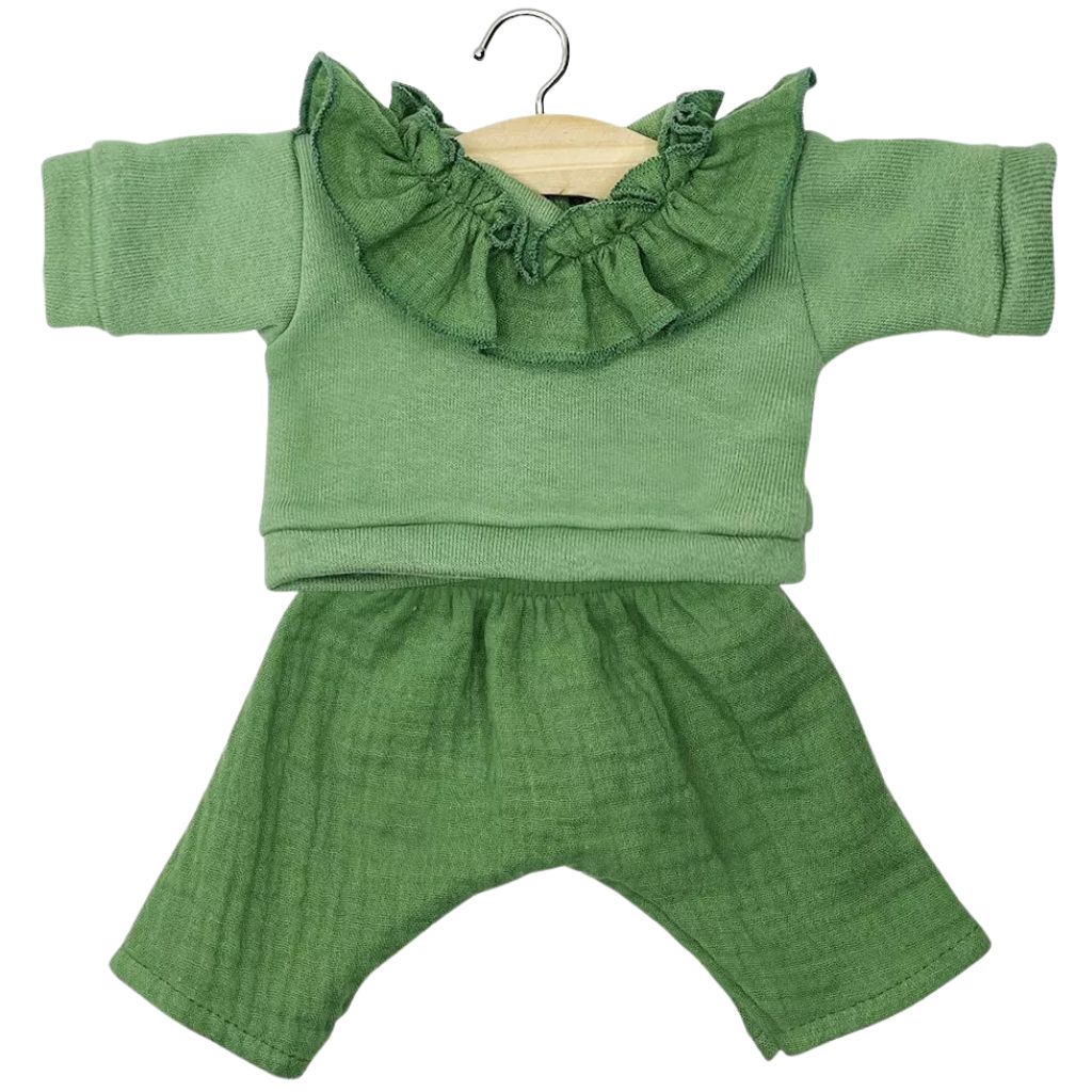 Minikane Clothing for Gordis Dolls 34cm- Marion outfit with fleece top with collar and nettle pants