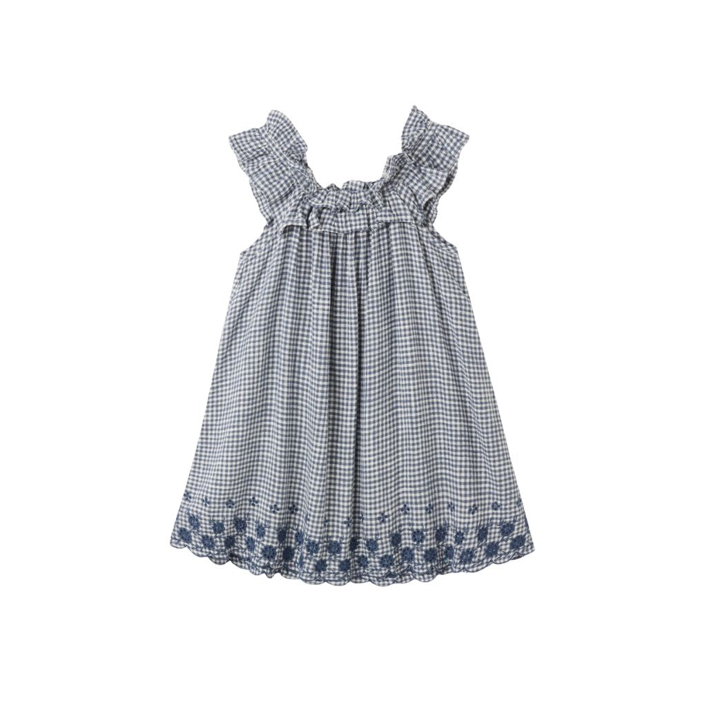 Rylee + Cru Lennon Dress Marine Gingham