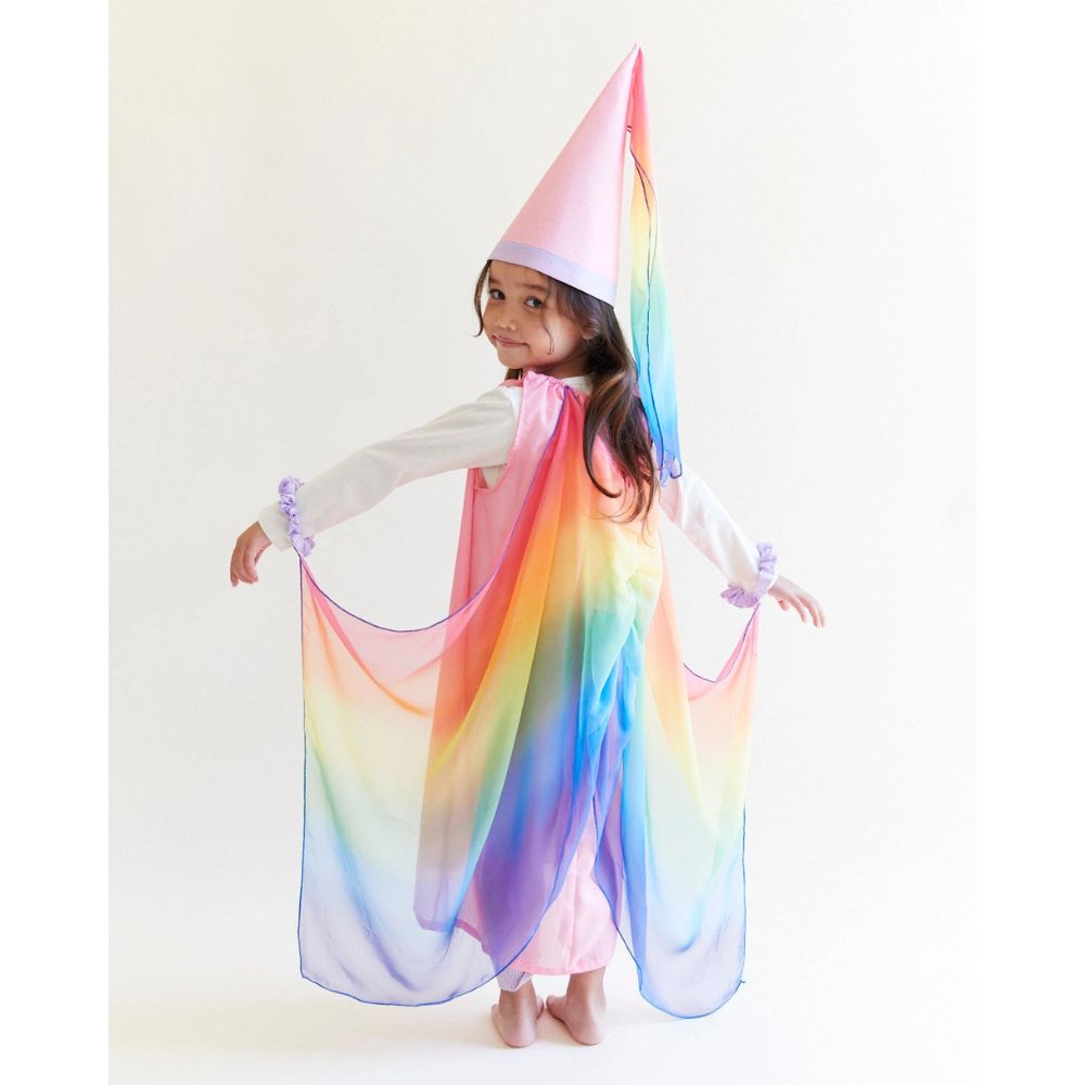 Sarah's Silk Fairy Dress - Pink/Rainbow