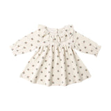 Quincy Mae Velour Baby Dress Holly Berry