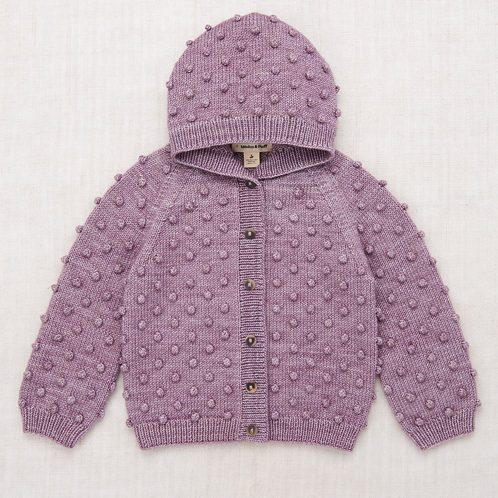 Misha & Puff Hooded Popcorn Cardigan P