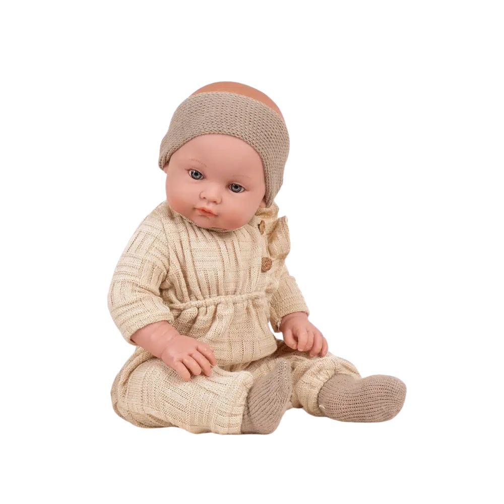 Minikane Bambinis Doll 47cm- Yaëlle dressed in her cream knit jumpsuit
