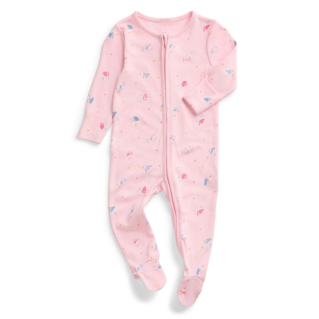 Mori Bunny Two Way Zip-Up Sleepsuit
