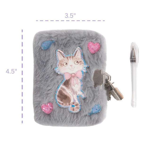 Great Pretenders Amazing Alicorn Mini Furry Journal with Pen, Lock & 2 Keys