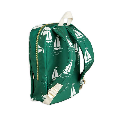 Mini Rodini Sailing Boarts AOP Backpack Green