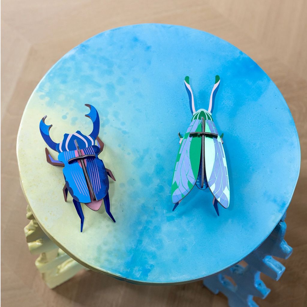 3D Wall Art - Radiant Beetle - Jade Grasshopper