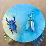 3D Wall Art - Radiant Beetle - Jade Grasshopper