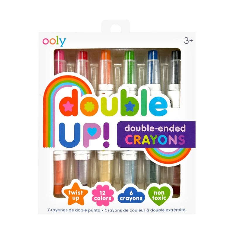 Double Up! Double-Ended Crayons (Set of 6 / 12 Colours)