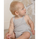 Quincy Mae Caleb Knit Shortall Heathered Sky