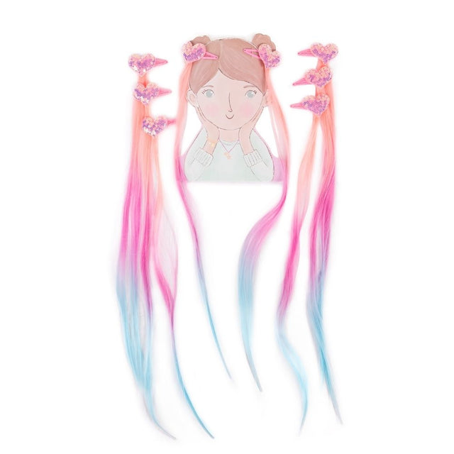Hollywood Hearts Hair Extensions, Pastel