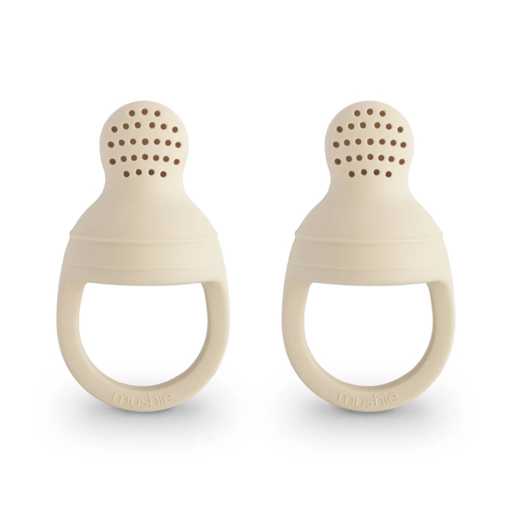 Mushie Silicone Fresh Food Feeder 2 Pack - Shifting Sand