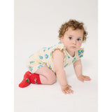 Bobo Choses Baby Pixel Flowers all over ruffled top