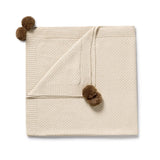 Wilson & Frenchy Cream Organic Knitted Bubble Blanket