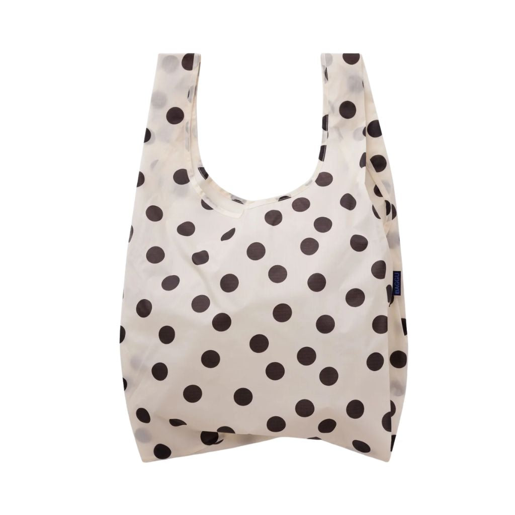 BAGGU Standard - Cream and Black Polka Dot