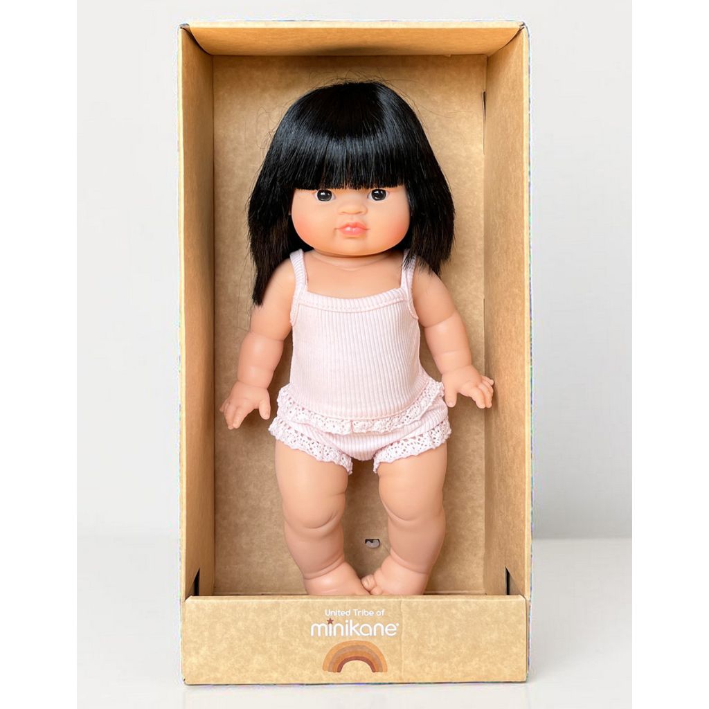 Minikane Gordis Doll 34cm in Box - Jade in pastel pink underwear