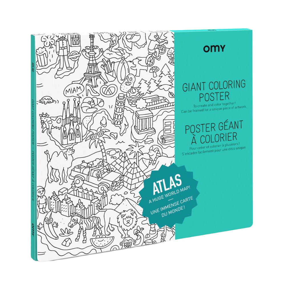 Omy Giant Colouring Poster - Atlas