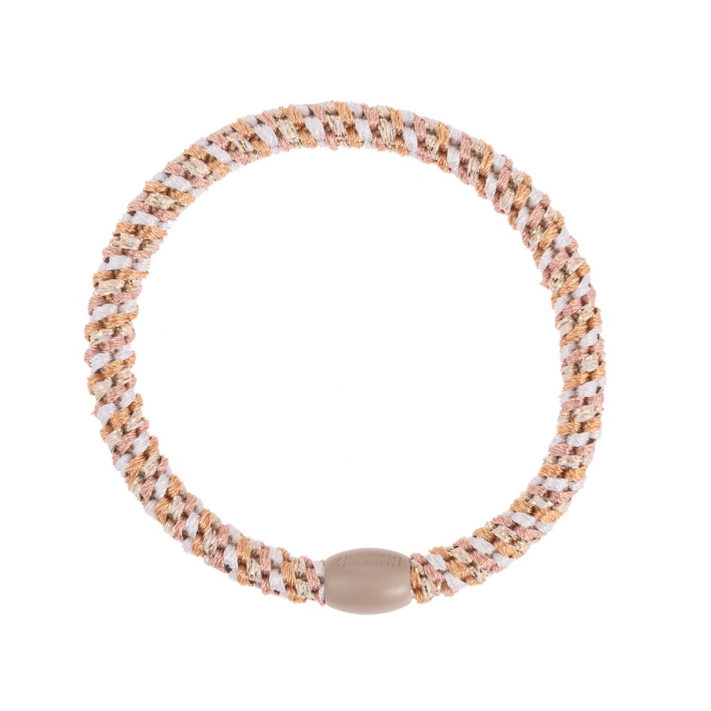 Kknekki Slim Hair Tie Mix Pink Nude Glitter