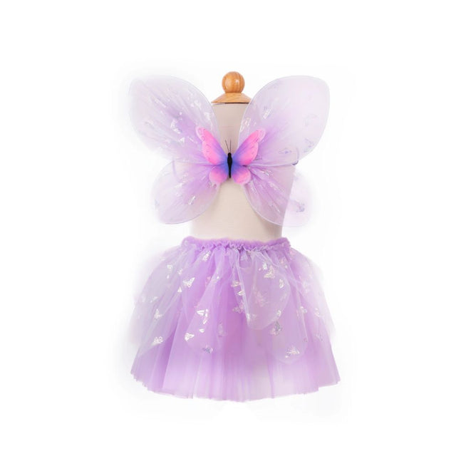 Flutter Butterfly Skirt Wings and Wand Purple, Size 4-6