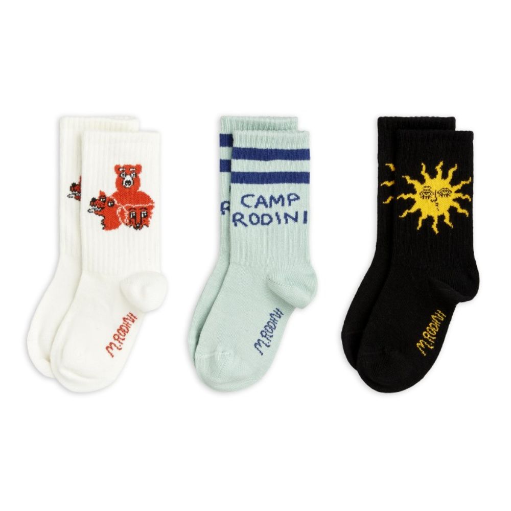 Mini Rodini Camp Rodini 3pk Socks