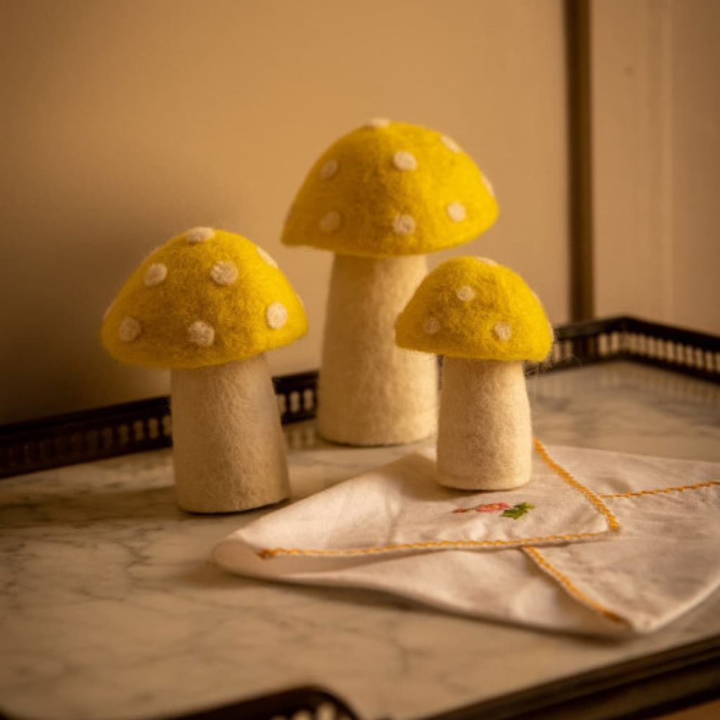 Muskhane Dotty Mushrooms S Lemon 8cm