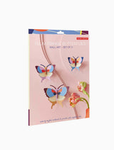 DIY 3D Wall Decoration - Plum Fringe Butterflies, set of 3