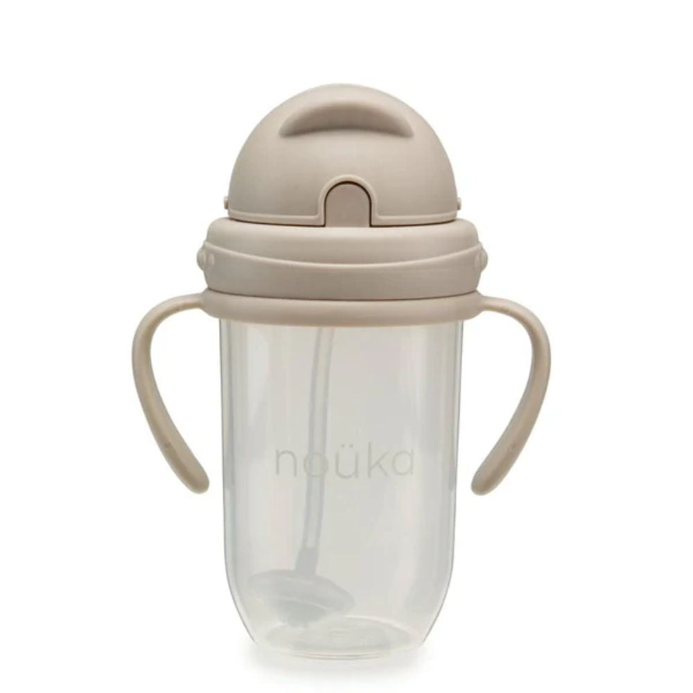 noüka Non-Spill Weighted Straw Cup 9OZ - Soft Sand