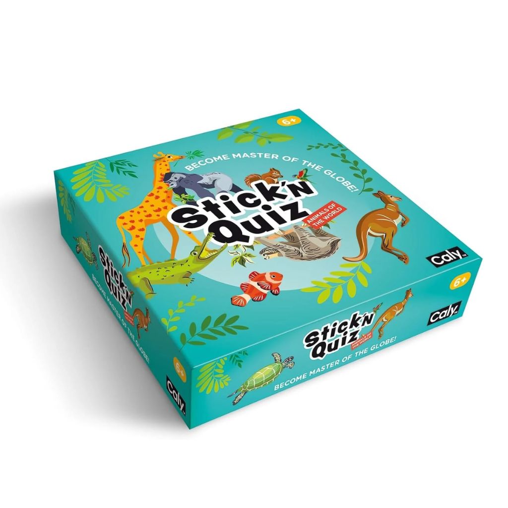 Stick N quiz animals of the world globe game 16.5in