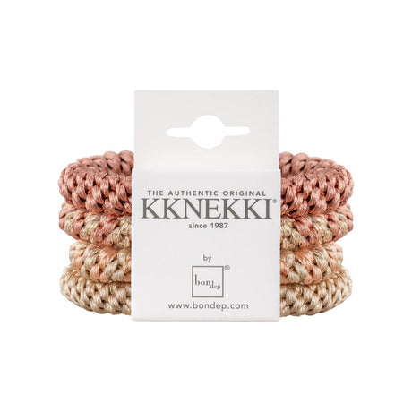 KKNEKKI Original hair tie 4-piece bundle in Beige & Nude