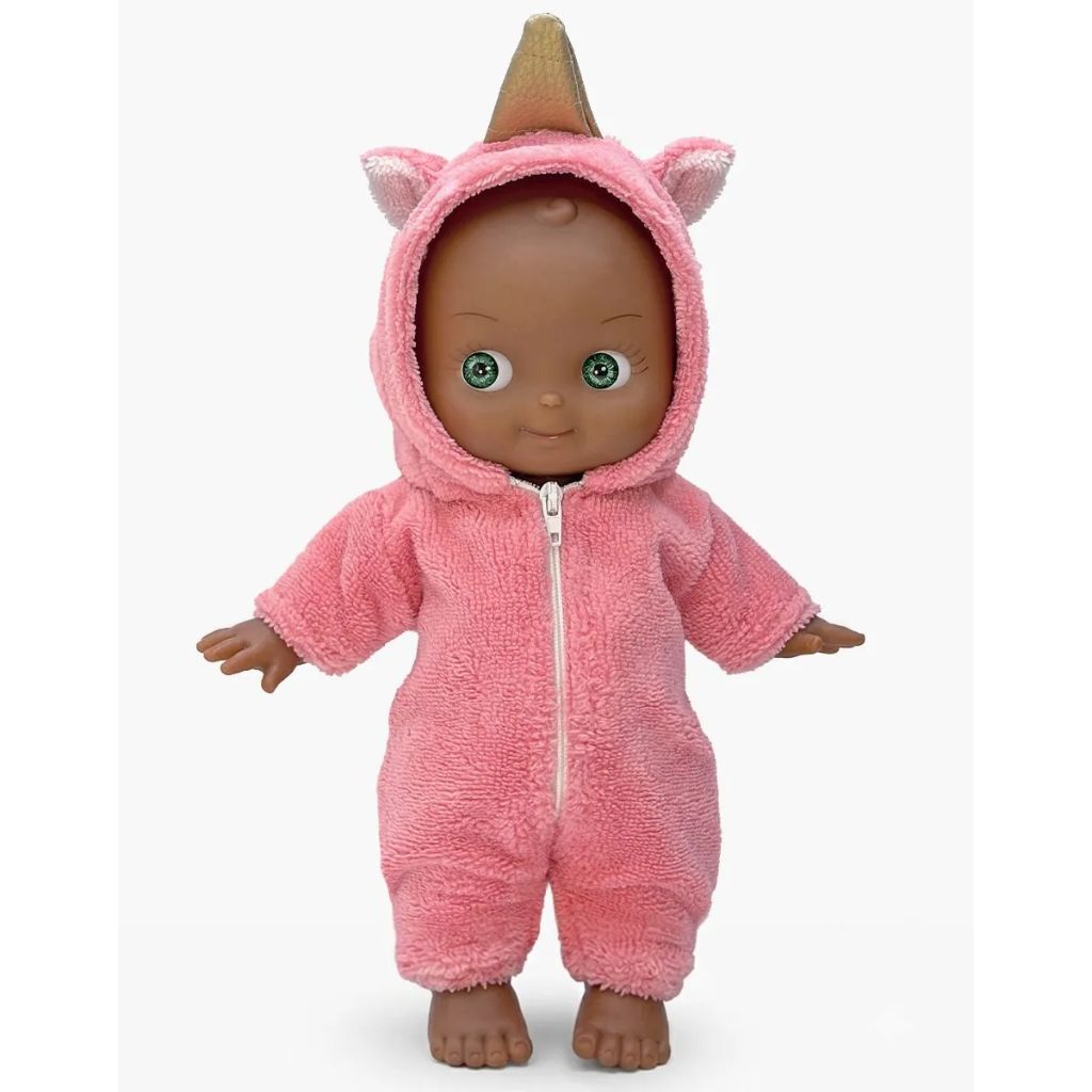 Minikane Mini Panchas Doll 27cm Prunelle at Home - Unicorn Jumpsuit