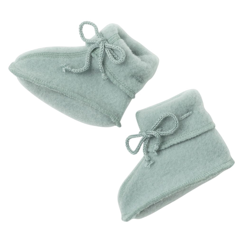 Engel Baby Booties With Ribbon Mountain Blue