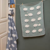 Fussenegger Mila Baby Blanket Sheep All Over Light Green 100x75cm