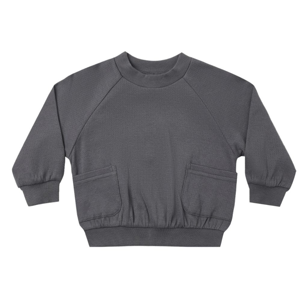 Quincy Mae Pocket Sweatshirt Midnight