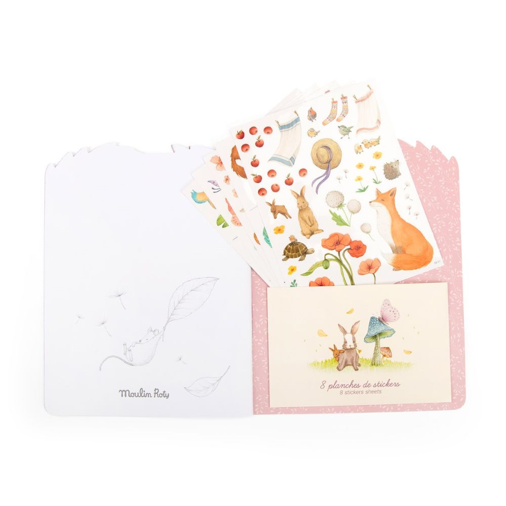 Moulin Roty Les Rosalies - Colouring Book with Stickers
