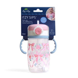 Itzy Sips™ - Straw Cup With Snap-Close Lid- Ribbons and Roses
