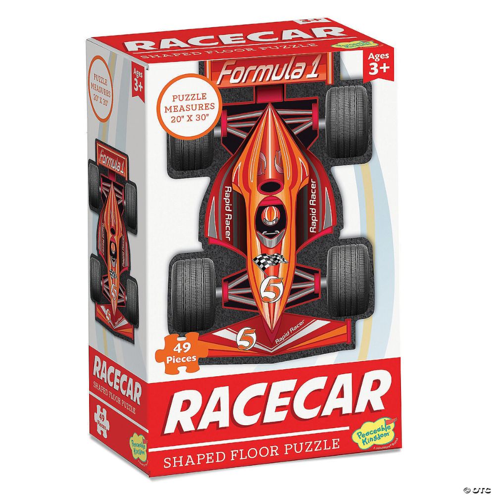 Racecar Shaped Floor Puzzle