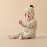 Wilson & Frenchy Cream Organic Knitted Bubble Growsuit